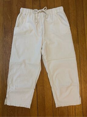 Ragtop Cotton Drawstring Capri Pants